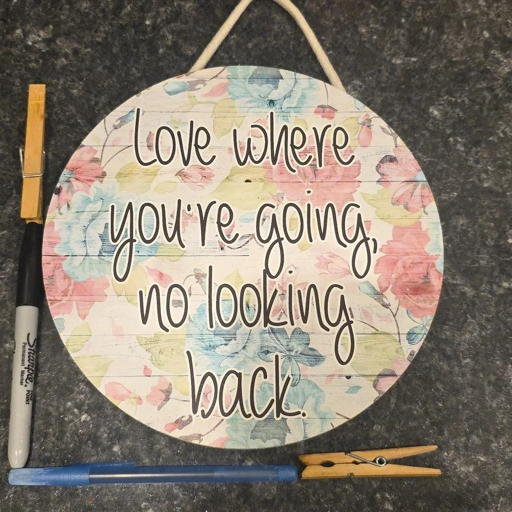 Floral Inspirational Wall Decor Sign